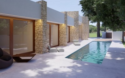 Design villa under construction, near the beach and the marina of Campomanes, Altea.